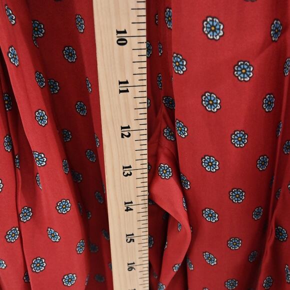 URBAN OUTFITTERS Womens Red Floral Jumpsuit Size XS Romper Belt Boho Chic Retro - Picture 7 of 14